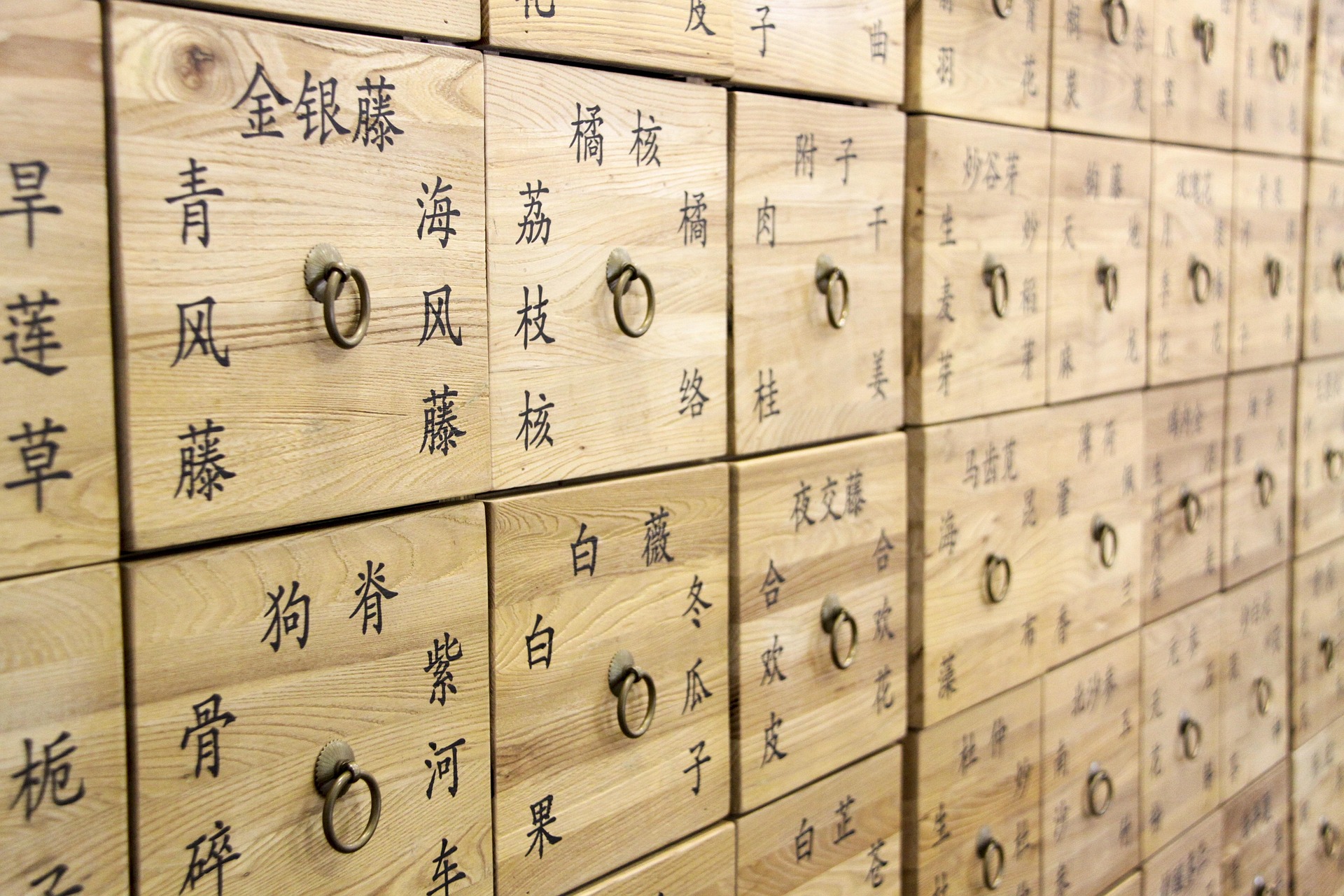 Chinese medicine drawers.